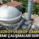 Çerkezköy haberleri - Çerkezköy Veliköy Camii’nde dış cephe yenileme çalışmaları sürüyor