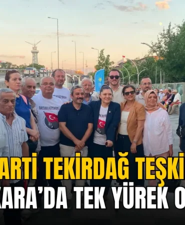 İYİ Parti Tekirdağ Teşkilatı Ankara’daki Bayrak Mitingi’ne katıldı