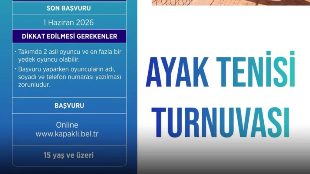 Kapaklı’da Ayak Tenisi Turnuvası için başvurular başladı 4 Tekirdağ haberleri - Kapaklı’da Ayak Tenisi Turnuvası için başvurular başladı