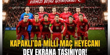 Kapaklı haberleri - Kapaklı'da milli maç heyecanı dev ekrana taşınıyor!