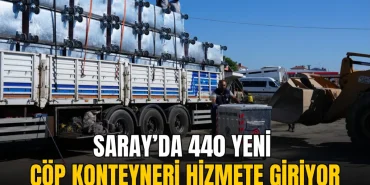 Saray haberleri - Saray’da 440 yeni çöp konteyneri hizmete giriyor