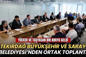 Tekirdağ haberleri - Büyükşehir ve Saray Belediyesi’nden ortak toplantı: Yüceer ve Taşyasan bir araya geldi