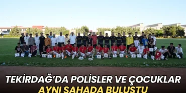 Tekirdağ haberleri - Tekirdağ Emniyeti ile çocuklar dostluk maçında buluştu
