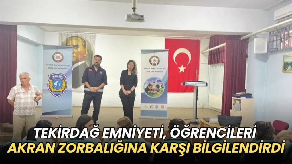 Tekirdağ haberleri - Tekirdağ Emniyeti, öğrencileri akran zorbalığına karşı bilgilendirdi