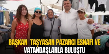 Saray haberleri - Saray Belediye Başkanı Abdül Taşyasan, semt pazarında pazarcı esnafı ve vatandaşlarla sohbet ediyor.