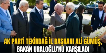 AK Parti Tekirdağ İl Başkanı Ali Gümüş, Bakan Uraloğlu'nu karşıladı 8 Tekirdağ haberleri - AK Parti Tekirdağ İl Başkanı Ali Gümüş, Bakan Uraloğlu'nu karşıladı