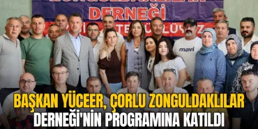Çorlu haberleri - Candan Yüceer, Çorlu Zonguldaklılar Derneği'nin programına katıldı