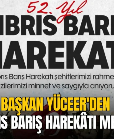 Tekirdağ haberleri - Candan Yüceer'den Kıbrıs Barış Harekâtı mesajı