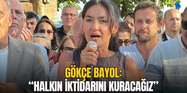 YENİ Parti Süleymanpaşa İlçe Başkanı Gökçe Bayol: Halkın iktidarını kuracağız 6 YENİ Parti Süleymanpaşa İlçe Başkanı Gökçe Bayol basın toplantısında açıklama yaparken.
