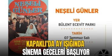 Kapaklı haberleri - Kapaklı'da Ay Işığında Sinema Geceleri başlıyor