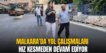 Malkara haberleri - Malkara'da yol çalışmaları hız kesmeden devam ediyor