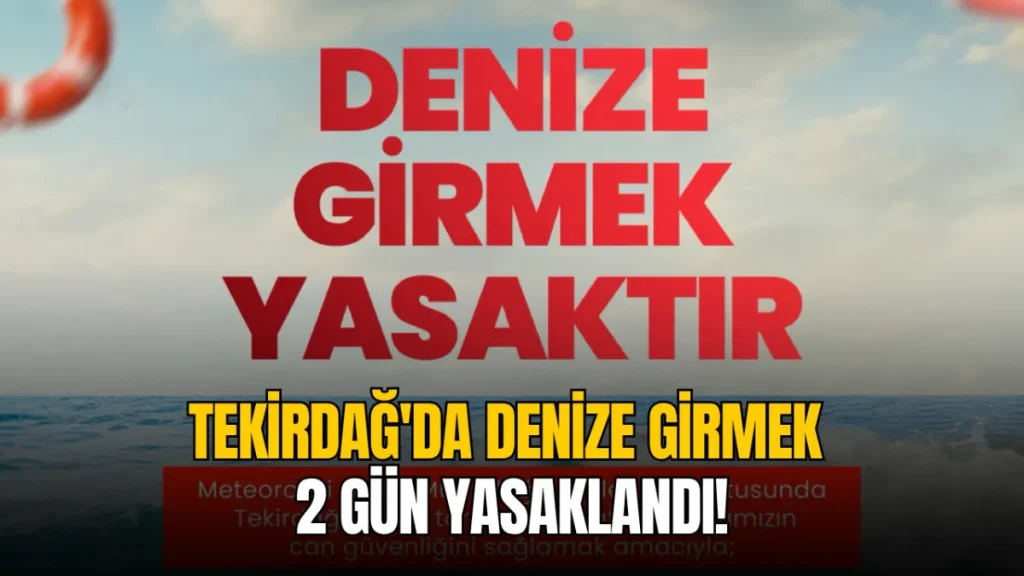 Tekirdağ haberleri - Tekirdağ'da olumsuz hava koşulları nedeniyle Süleymanpaşa ve Sultanköy sahillerinde denize girme yasağı uygulanıyor.