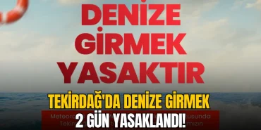 Tekirdağ haberleri - Tekirdağ'da olumsuz hava koşulları nedeniyle Süleymanpaşa ve Sultanköy sahillerinde denize girme yasağı uygulanıyor.