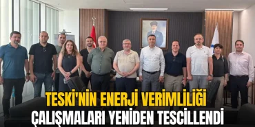 TESKİ'nin enerji verimliliği çalışmaları yeniden tescillendi 8 Tekirdağ haberleri - TESKİ'nin enerji verimliliği çalışmaları yeniden tescillendi
