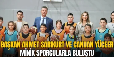Çorlu haberleri - Ahmet Sarıkurt ve Candan Yüceer minik sporcularla buluştu