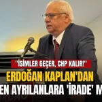 Tekirdağ haberleri - Erdoğan Kaplan'dan CHP'den ayrılanlara 'irade' mesajı: "İsimler geçer, CHP kalır!"