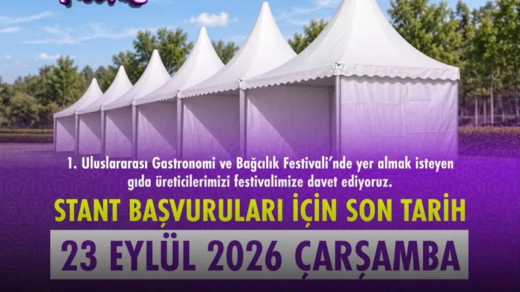 TEKİRDAĞ’DA GASTRONOMİ VE BAĞCILIK FESTİVALİ İÇİN STANT BAŞVURULARI BAŞLADI